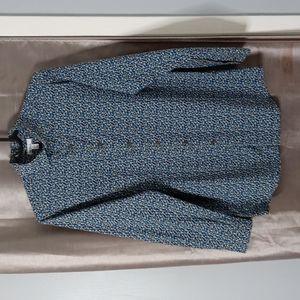 Bar III - 100% Cotton Shirt Navy/Yellow (15/15.5 Neck / 32-33 Sleeves)